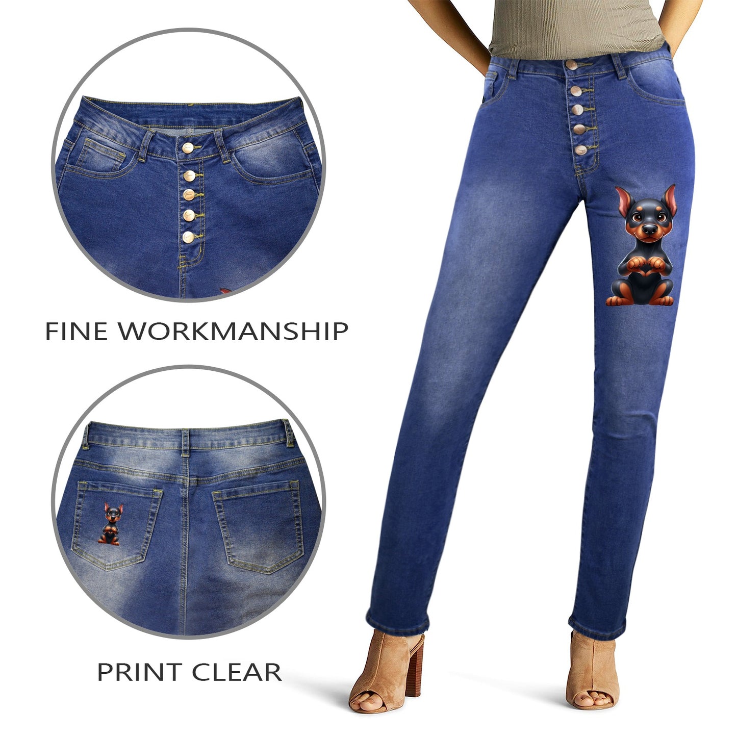 Doberman Pinscher Women's Jeans