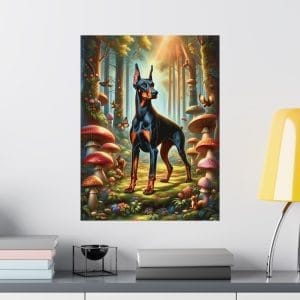 doberman sentry of the shrooms poster