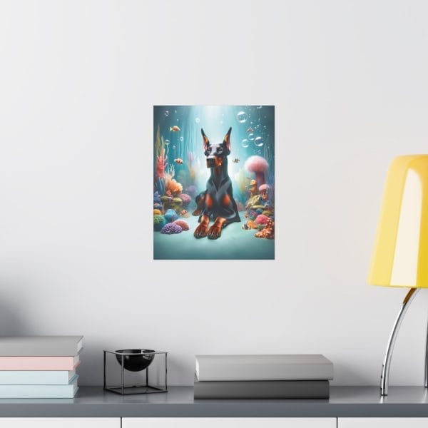 doberman oceanic aura poster