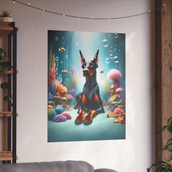 doberman oceanic aura poster