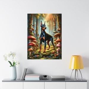doberman sentry of the shrooms poster