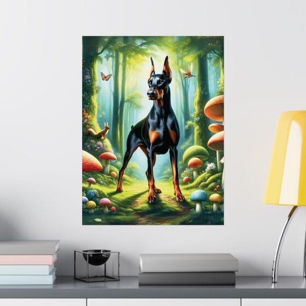 doberman guardian of the glade poster