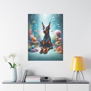 doberman oceanic aura poster