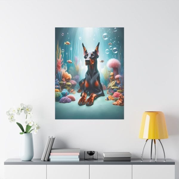 doberman oceanic aura poster