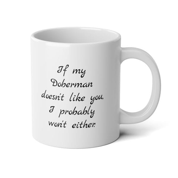 Dapper Doberman Jumbo 20oz Ceramic Mug - Dog Lover Collection - Image 3