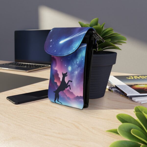 Celestial Doberman Phone Wallet - Starlit Dreams Collection