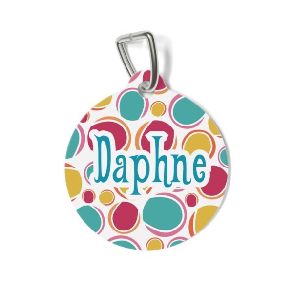 Personalized Pet ID Tag Totally Spotted! Retro Pop - Image 2