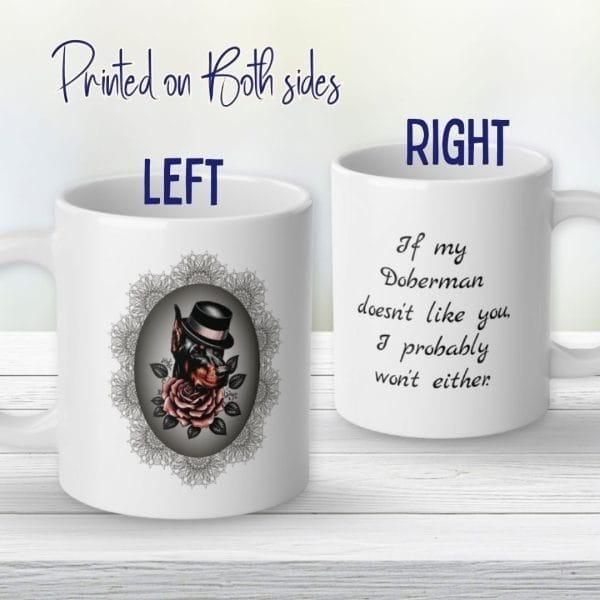 Gothic Doberman Jumbo Mug Printed