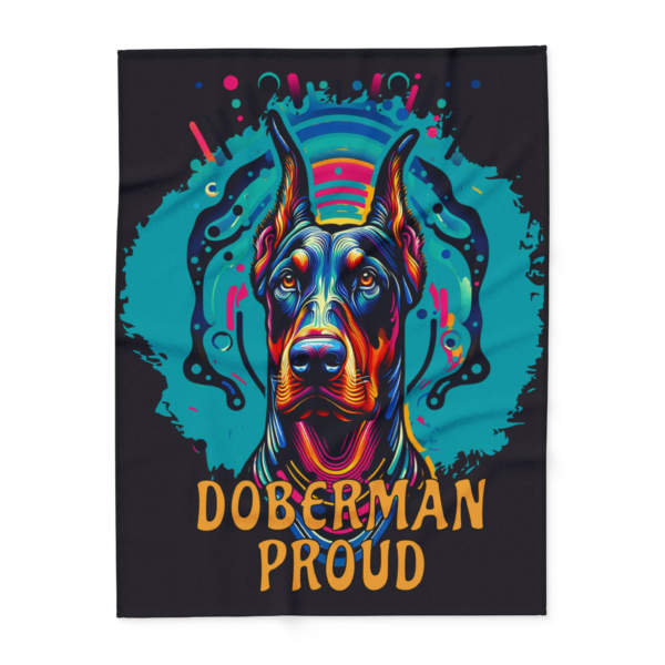 Doberman Proud Arctic Fleece Blanket - Image 8