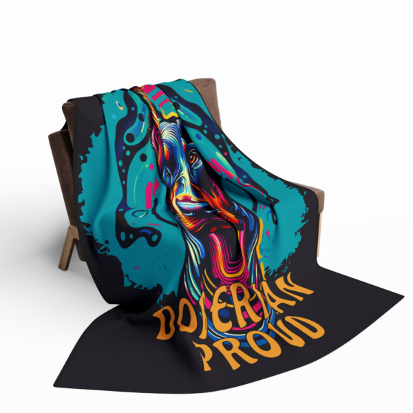 Doberman Proud Arctic Fleece Blanket - Image 7