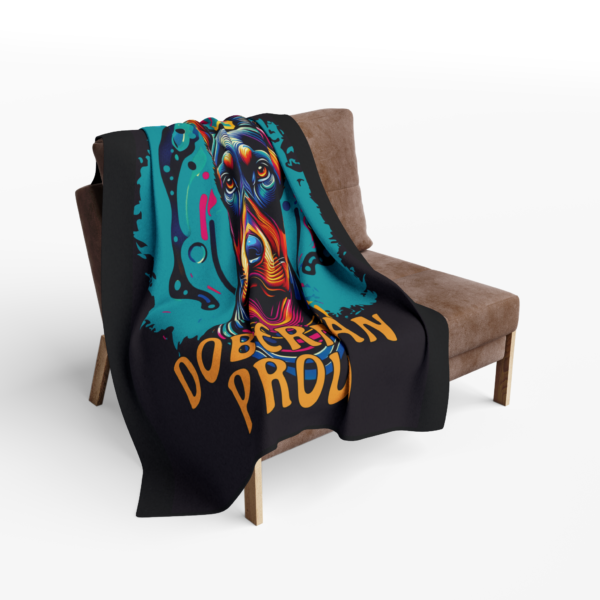 Doberman Proud Arctic Fleece Blanket - Image 4