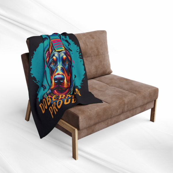 Doberman Proud Arctic Fleece Blanket - Image 5