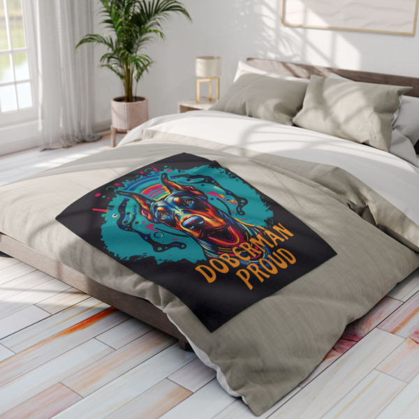 Doberman Proud Arctic Fleece Blanket - Image 3