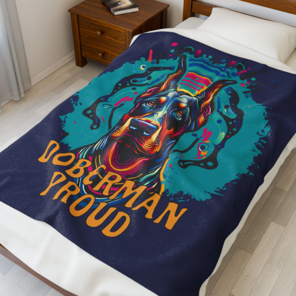 Doberman Proud Velveteen Plush Blanket - Image 4