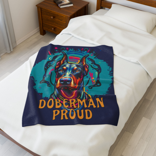 Doberman Proud Velveteen Plush Blanket - Image 5