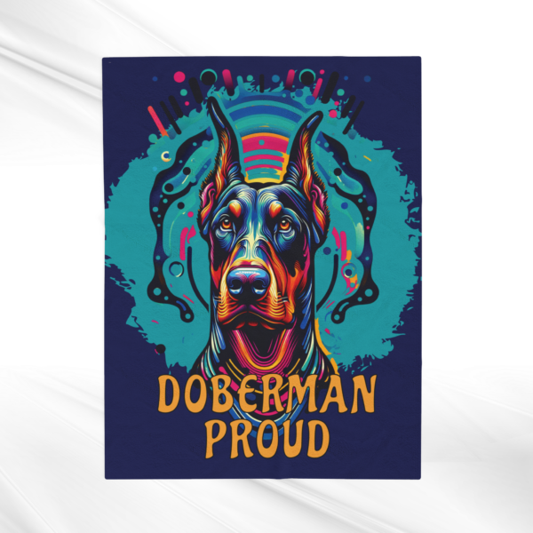 Doberman Proud Velveteen Plush Blanket - Image 2