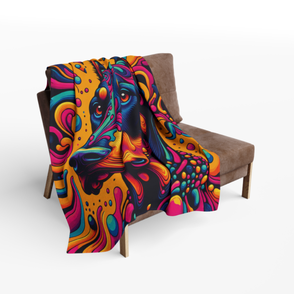 Psychedelic Doberman Arctic Fleece Blanket - Image 5