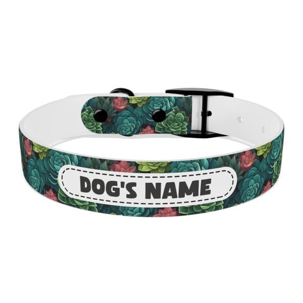 Personalized Pet Dog Collar Succulent Oasis for your Doberman - Image 8