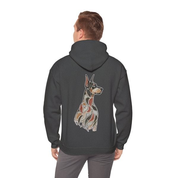 "Built for Loyalty" Abstract Doberman Pullover Hoodie – Trendy & Artistic Unisex Streetwear for Dog Lovers - Image 9