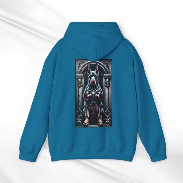 "Guardian of the House" Gothic Doberman Hoodie – Bold Streetwear for Dog Lovers