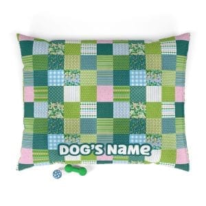 patchwork personalized dog bed