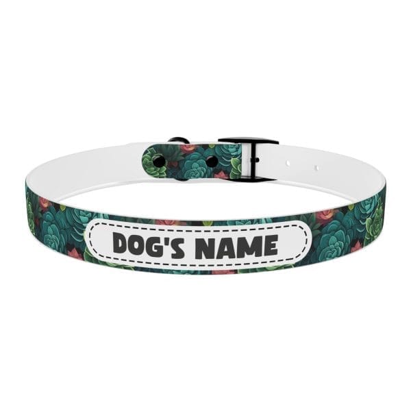 Personalized Pet Dog Collar Succulent Oasis for your Doberman - Image 14