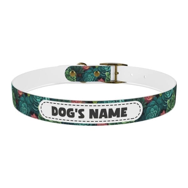 Personalized Pet Dog Collar Succulent Oasis for your Doberman - Image 16