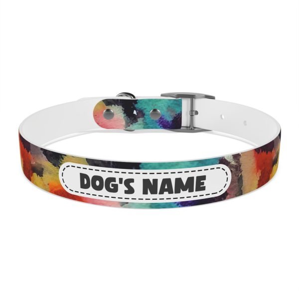 Personalized Pet Dog Collar Abstract Watercolor - Image 12