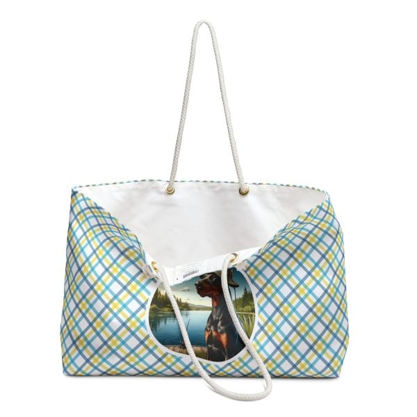 Weekender Tote Bag Lake Life Doberman - Image 3