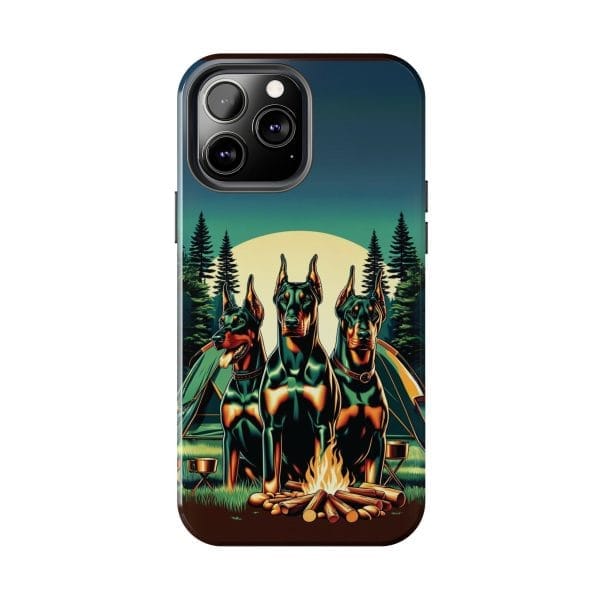 campfire dobermans phone case