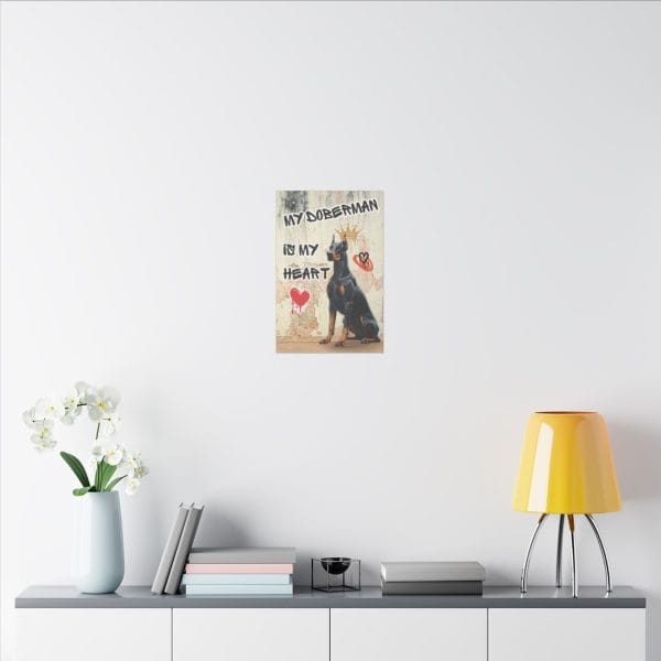 My Doberman is my Heart Stretched Canvas, Matte - Image 5