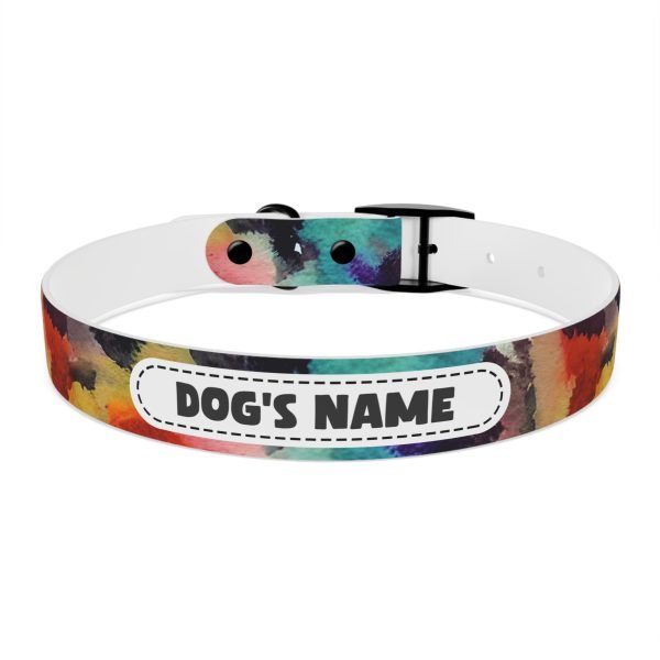 Personalized Pet Dog Collar Abstract Watercolor - Image 10