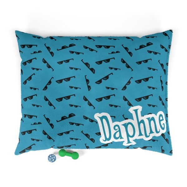 Shady Turquoise Personalized Pet Dog Bed - Image 2