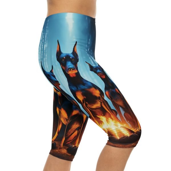 Campfire Dobermans Capri Leggings - Image 2