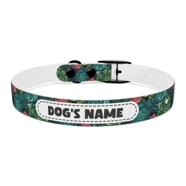 Personalized Pet Dog Collar Succulent Oasis for your Doberman - Image 4