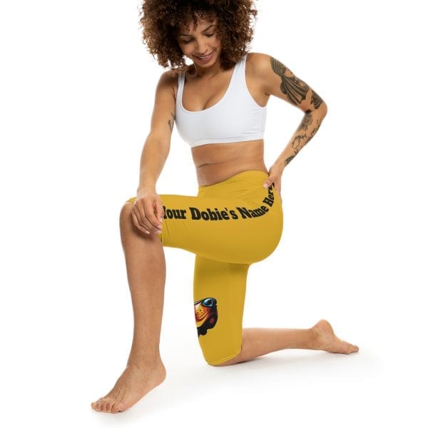 Yellow Doberman Capri Leggings - Image 5