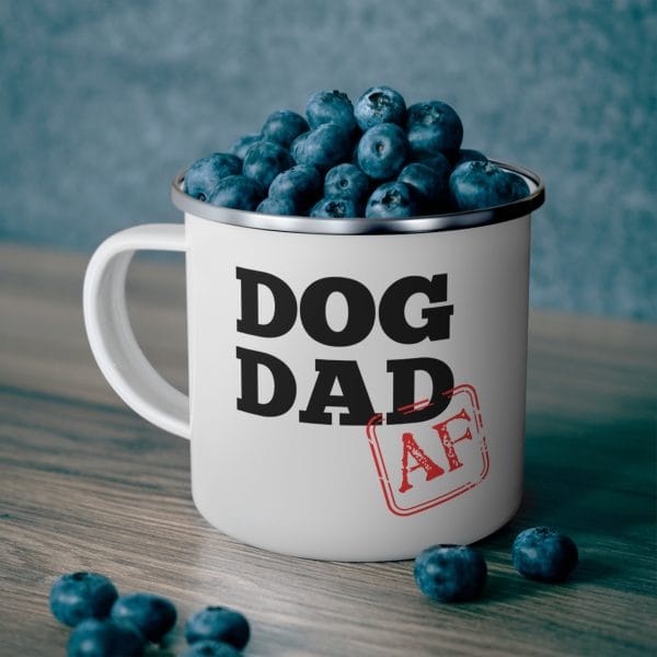 Enamel Camping Mug - Dog Dad AF - Image 4