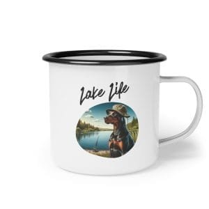 lake life enamel camp cup