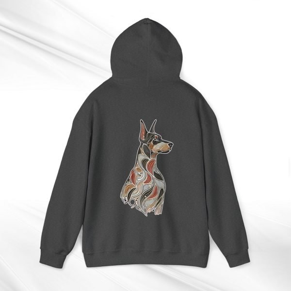 "Built for Loyalty" Abstract Doberman Pullover Hoodie – Trendy & Artistic Unisex Streetwear for Dog Lovers - Image 7