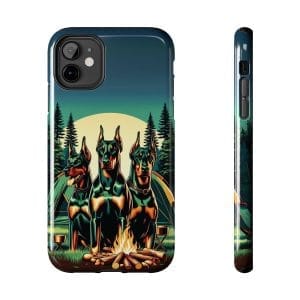 campfire dobermans phone case