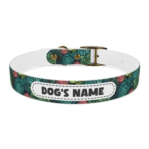 Personalized Pet Dog Collar Succulent Oasis for your Doberman - Image 12