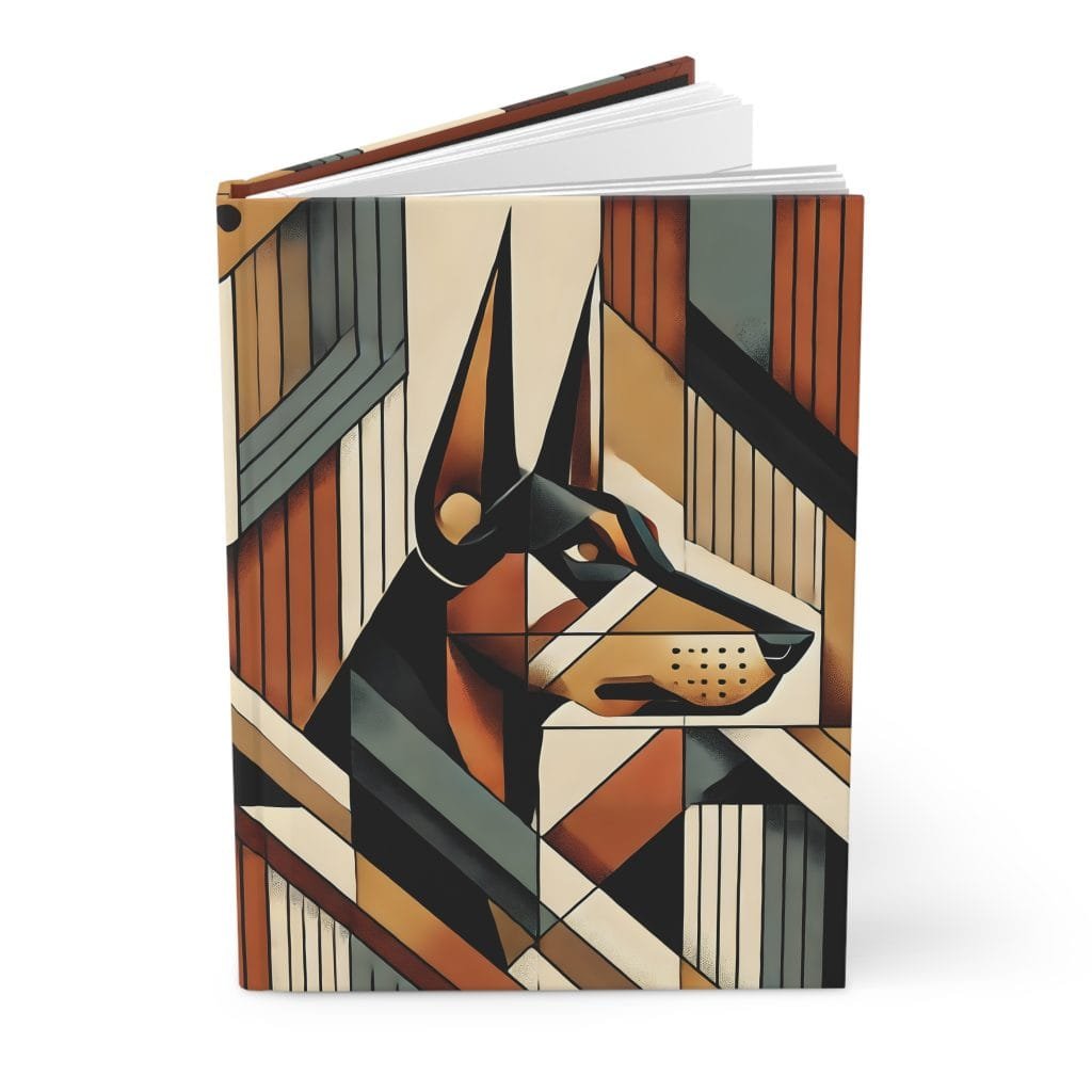 Matte Hardcover Journal - Muted Geometric Dobie Design
