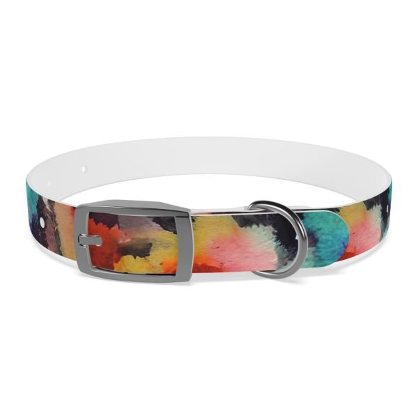 Personalized Pet Dog Collar Abstract Watercolor - Image 3