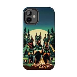 campfire dobermans phone case