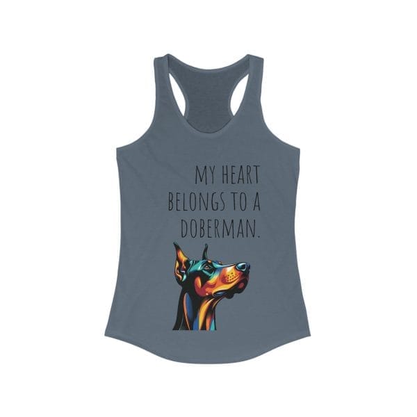 Racerback Tank Top for Doberman Lovers: My Heart Belongs To A Doberman - Image 5