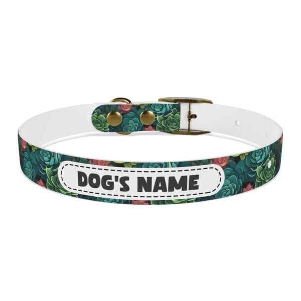 Personalized Pet Dog Collar Succulent Oasis for your Doberman - Image 6