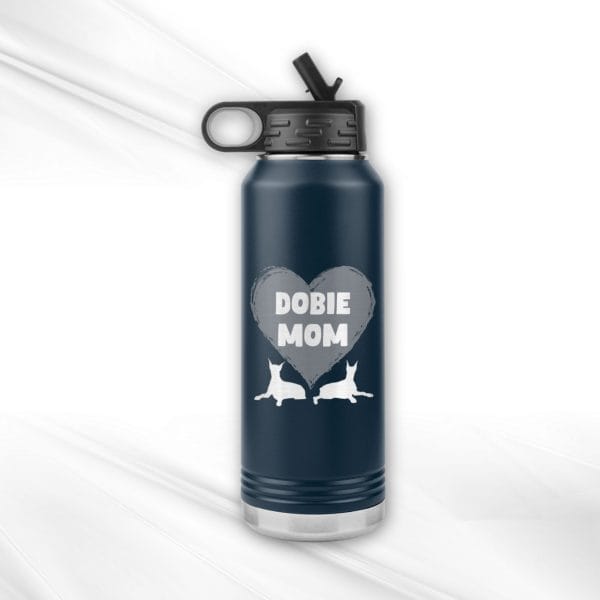 Dobie Mom 32oz Insulated Water Bottle - Laser Engraved, BPA-Free, Available in 4 Colors - Image 3