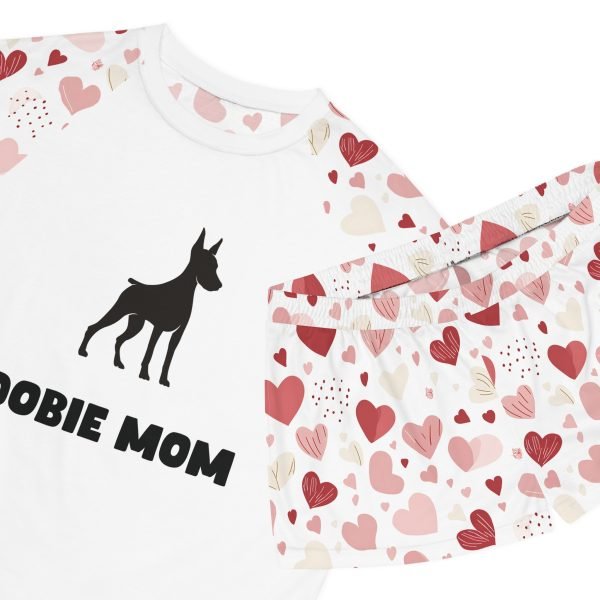 Women's Pajama Set - Dobie Mom Valentine Hearts Two-Piece Pajamas - Image 2