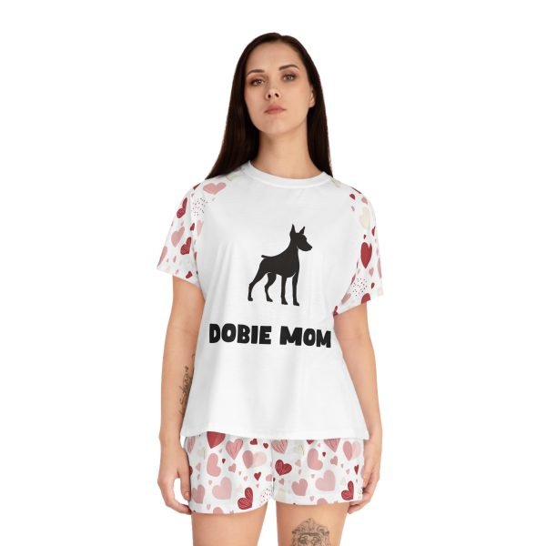 Women's Pajama Set - Dobie Mom Valentine Hearts Two-Piece Pajamas - Image 3