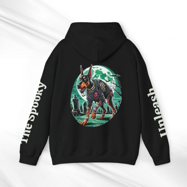 Zombie Doberman Halloween Hoodie – Spooky Streetwear for True Doberman Fans - Image 2